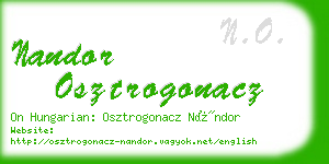 nandor osztrogonacz business card